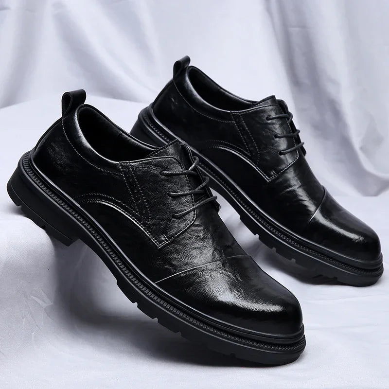 Chaussure en cuir homme semelle crantée