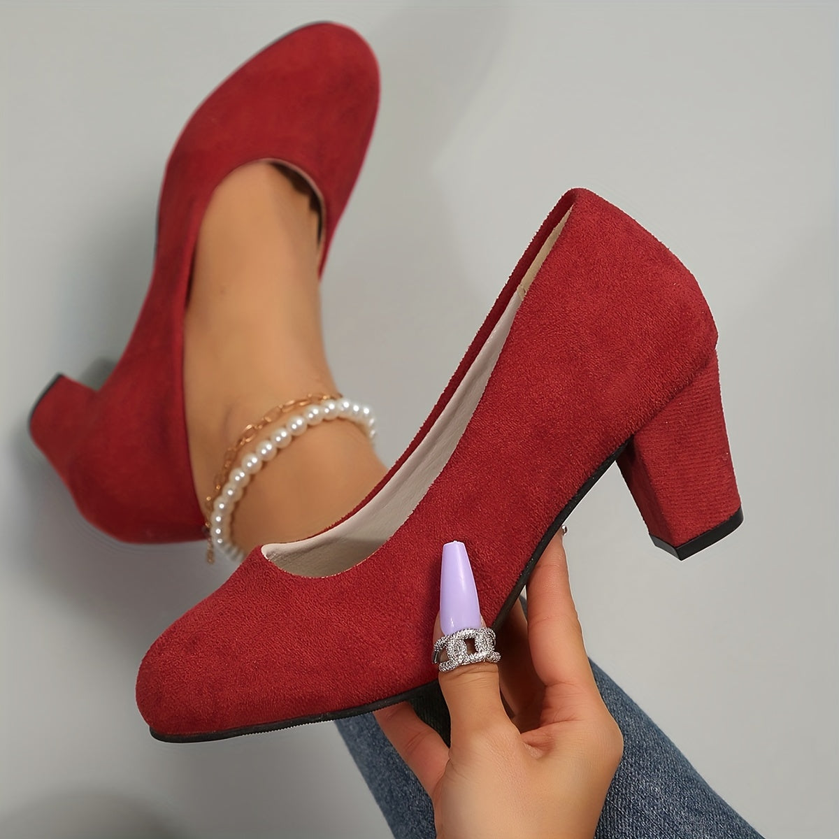 Chaussures à Talons Orthopédiques Femme - Rouge