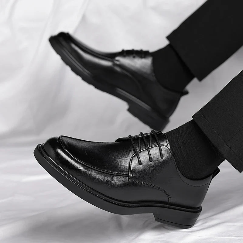 Chaussures en cuir véritable à lacets