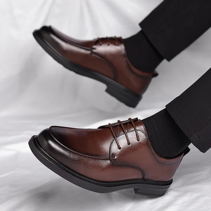 Chaussures en cuir véritable à lacets