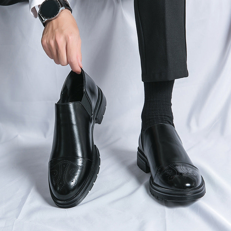 Chaussures en Cuir Véritable à Enfiler Confort