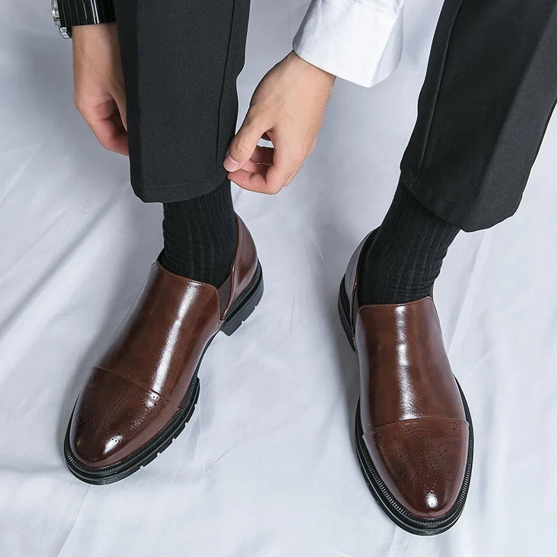 Chaussures en cuir véritable à enfiler