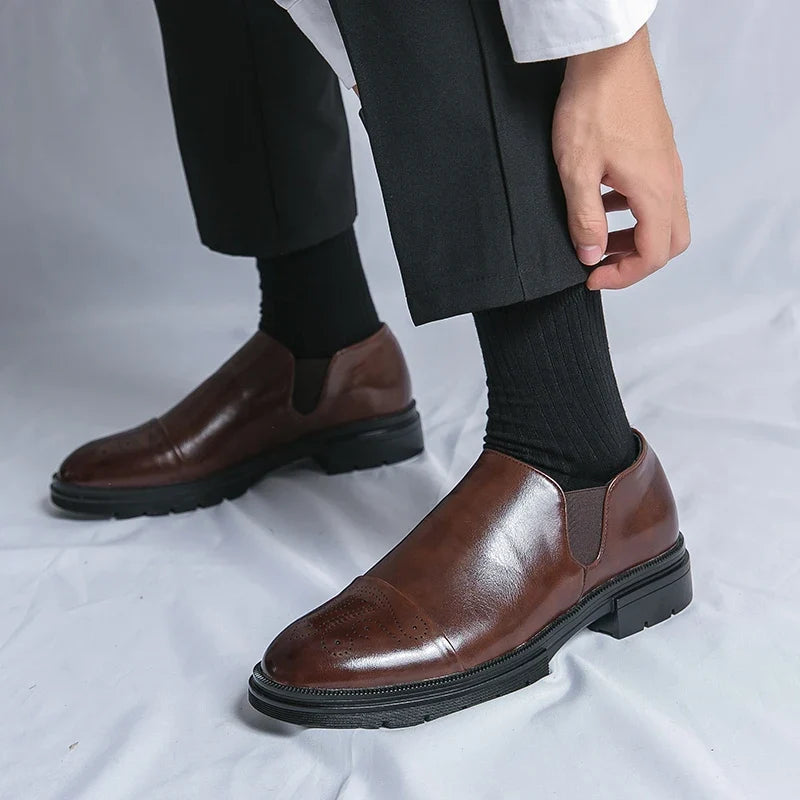 Chaussures en cuir véritable à enfiler
