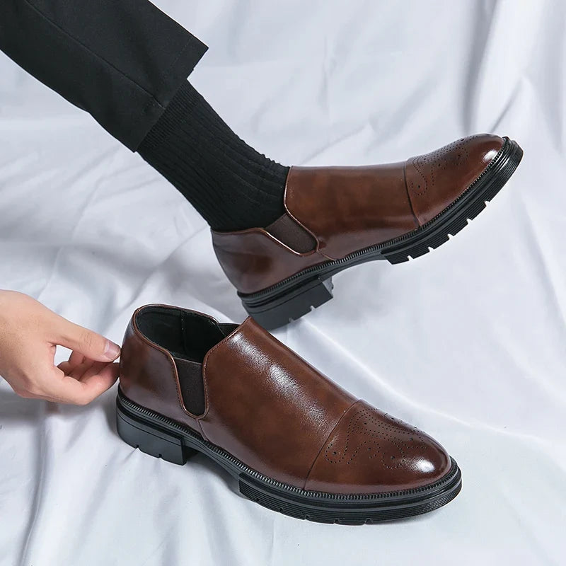 Chaussures en cuir véritable à enfiler