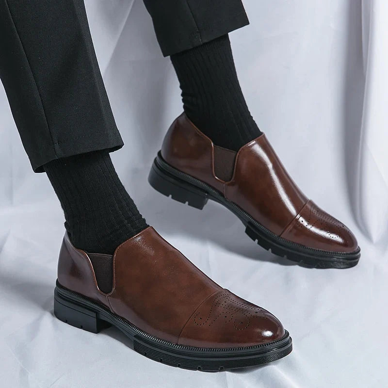 Chaussures en cuir véritable à enfiler