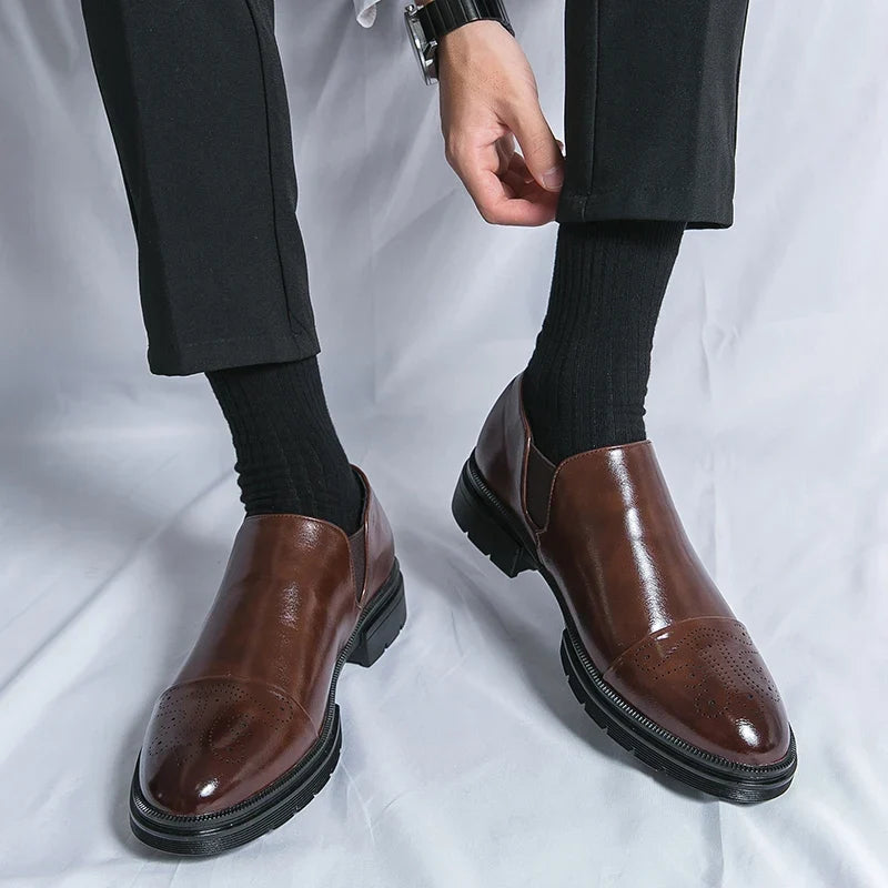 Chaussures en cuir véritable à enfiler