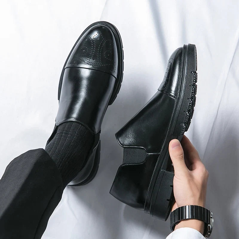 Chaussures en cuir véritable à enfiler