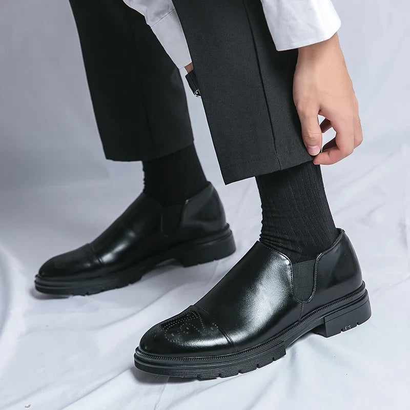 Chaussures en cuir véritable à enfiler