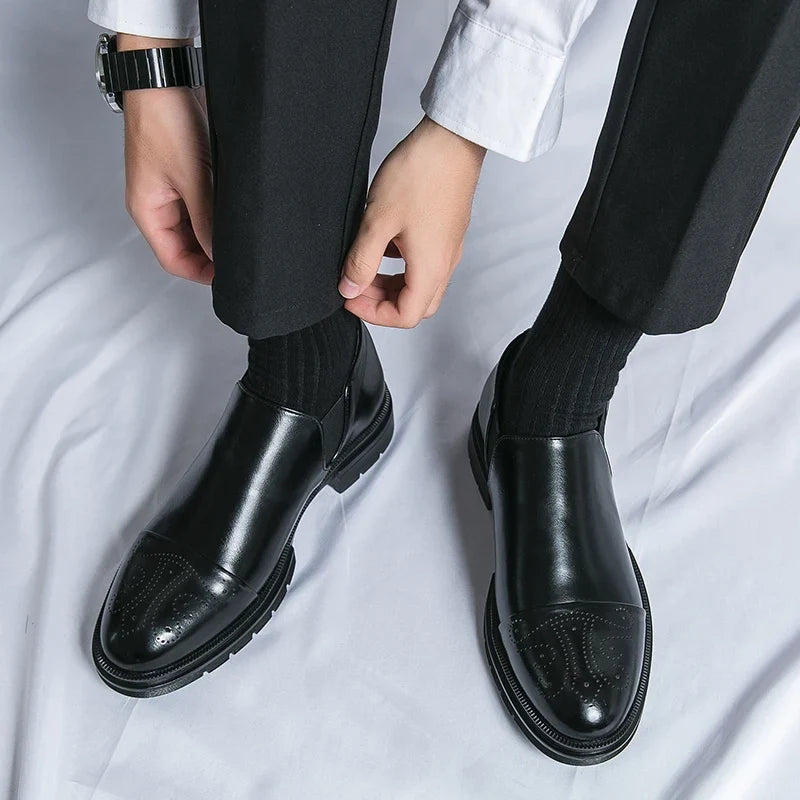 Chaussures en cuir véritable à enfiler