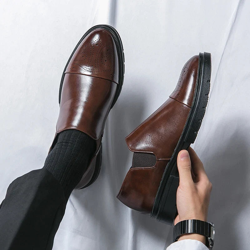 Chaussures en cuir véritable à enfiler