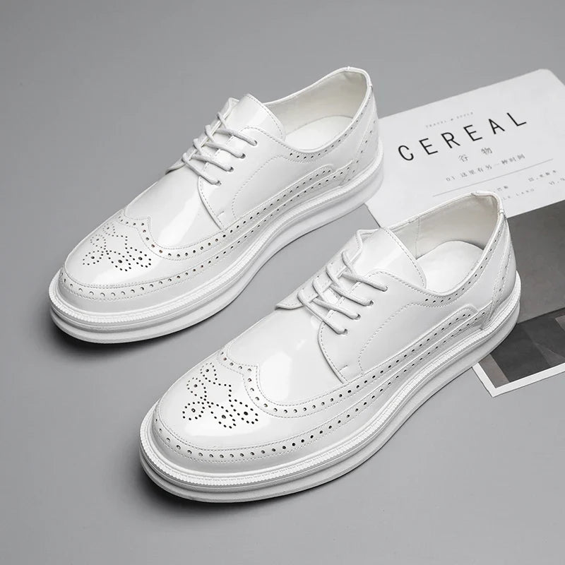 Chaussures en cuir véritable à lacets