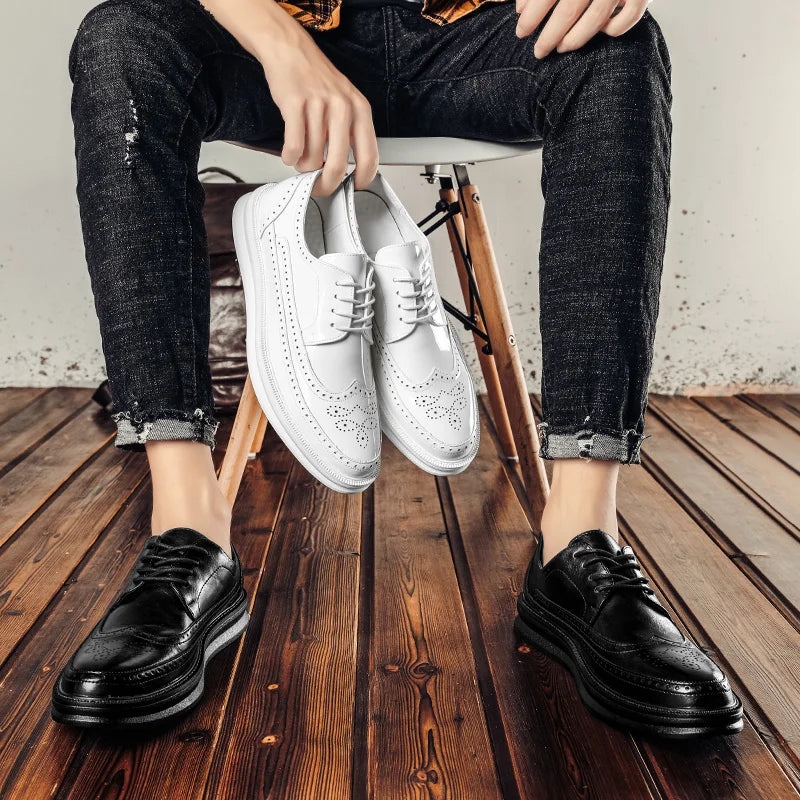 Chaussures en cuir véritable à lacets
