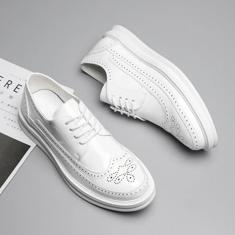 Chaussures en cuir véritable à lacets