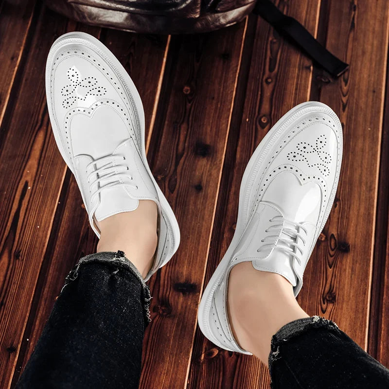 Chaussures en cuir véritable à lacets