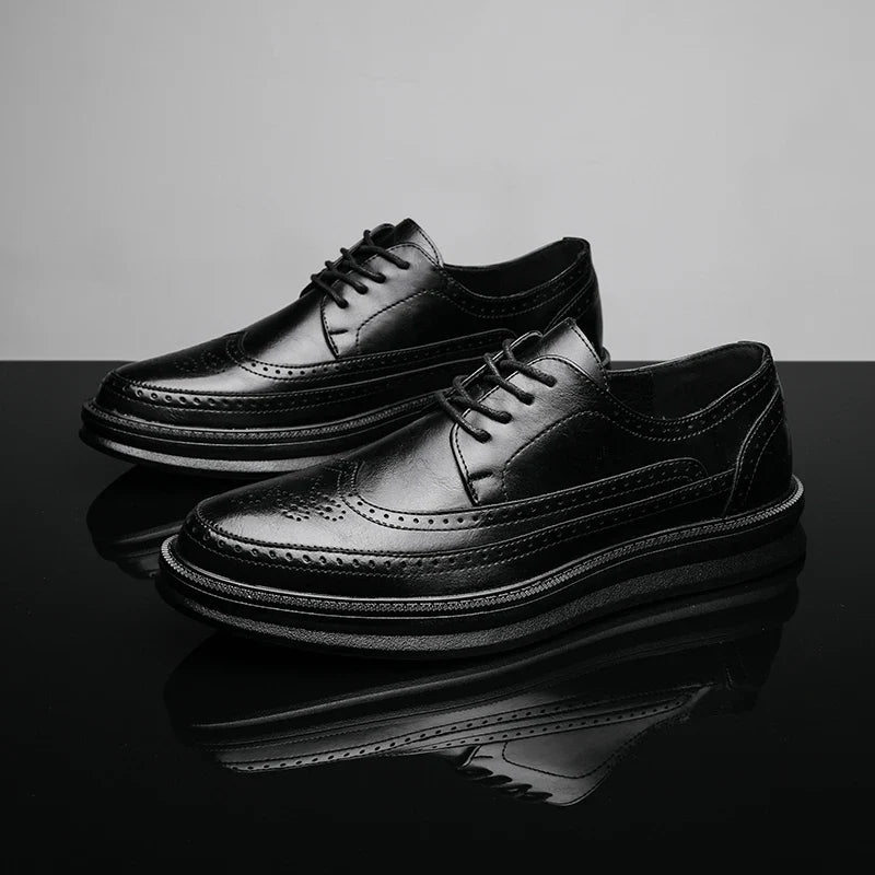 Chaussures en cuir véritable à lacets