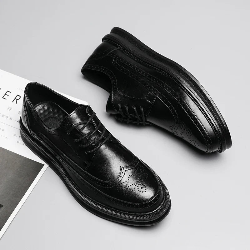 Chaussures en cuir véritable à lacets