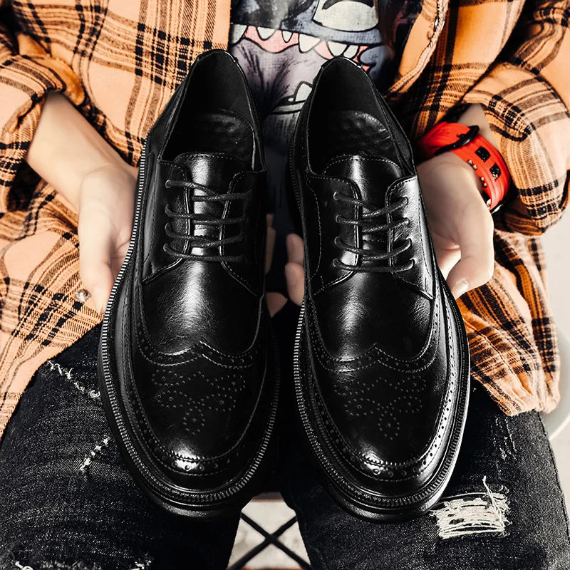 Chaussures en cuir véritable à lacets