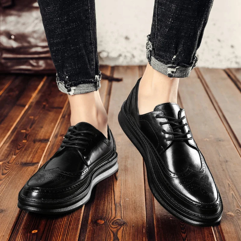 Chaussures en cuir véritable à lacets