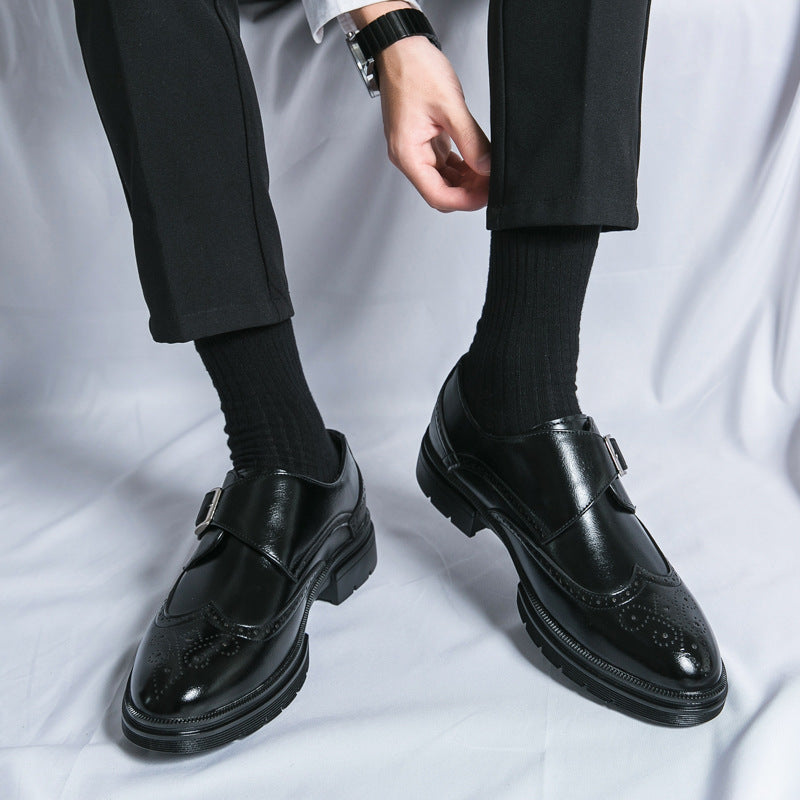 Chaussures Habillées Homme à Boucle Cuir Végane