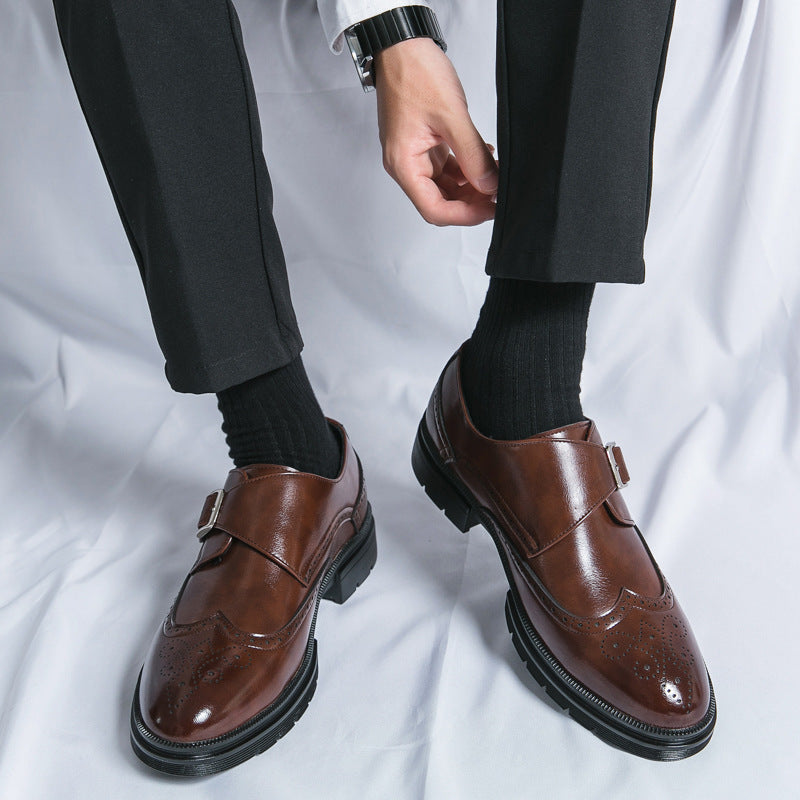 Chaussures Habillées Homme à Boucle Cuir Végane