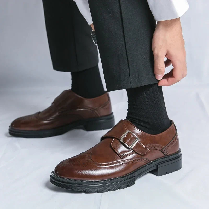 Chaussures Habillées Homme à Boucle Cuir Végane