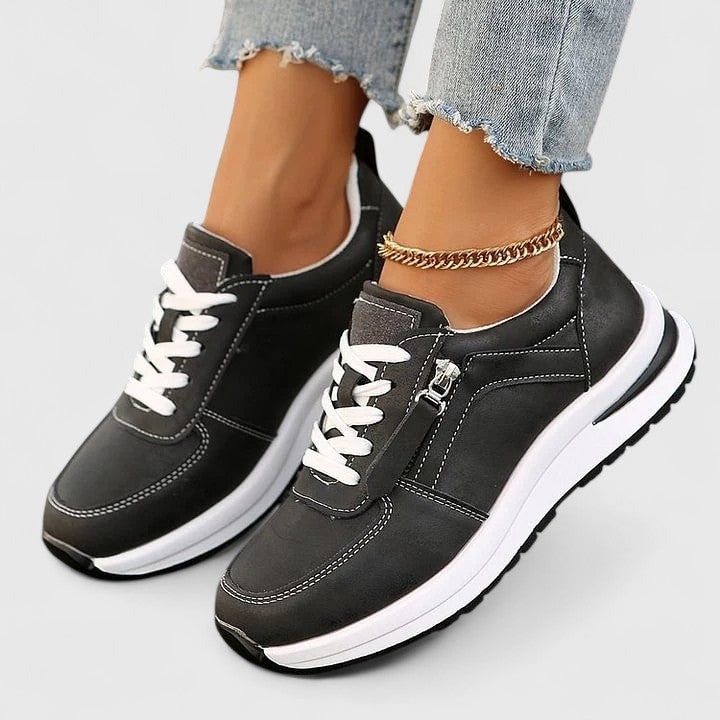 Chaussures orthopédiques confort semelle gel antidérapante - Noir