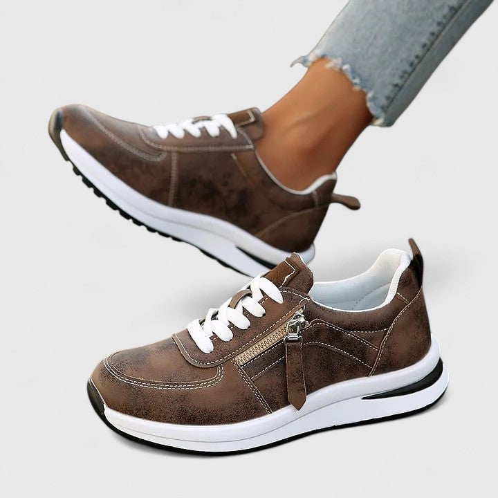 Chaussures orthopédiques confort semelle gel antidérapante - Marron