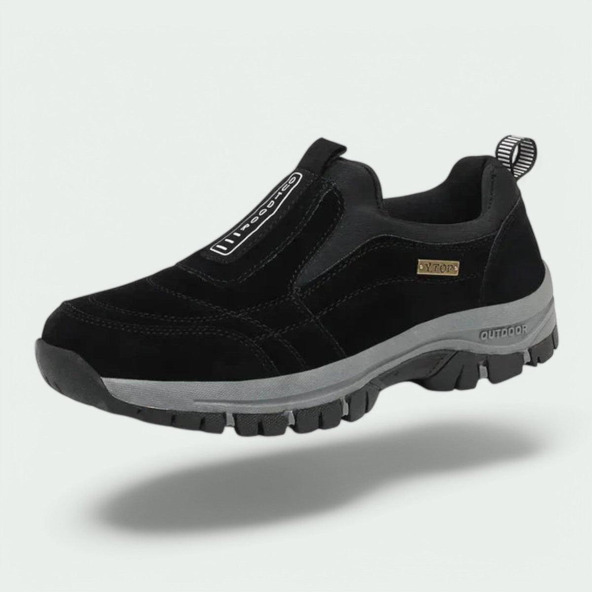 Chaussures orthopédiques de promenade homme confort - Noir