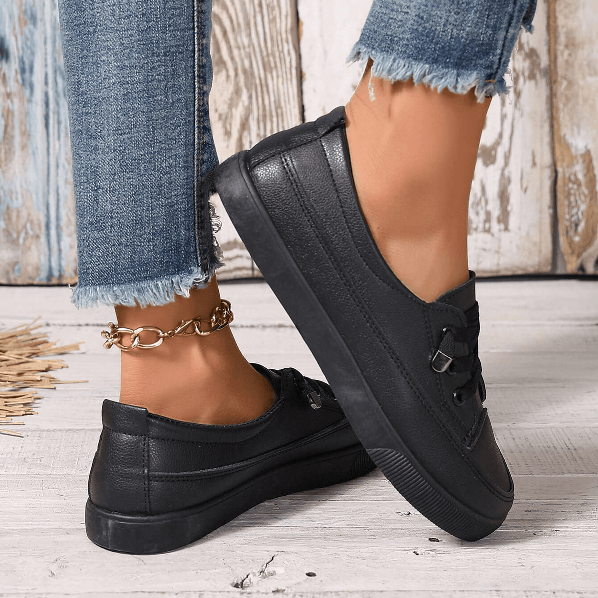 Chaussures orthopédiques en cuir à lacets
