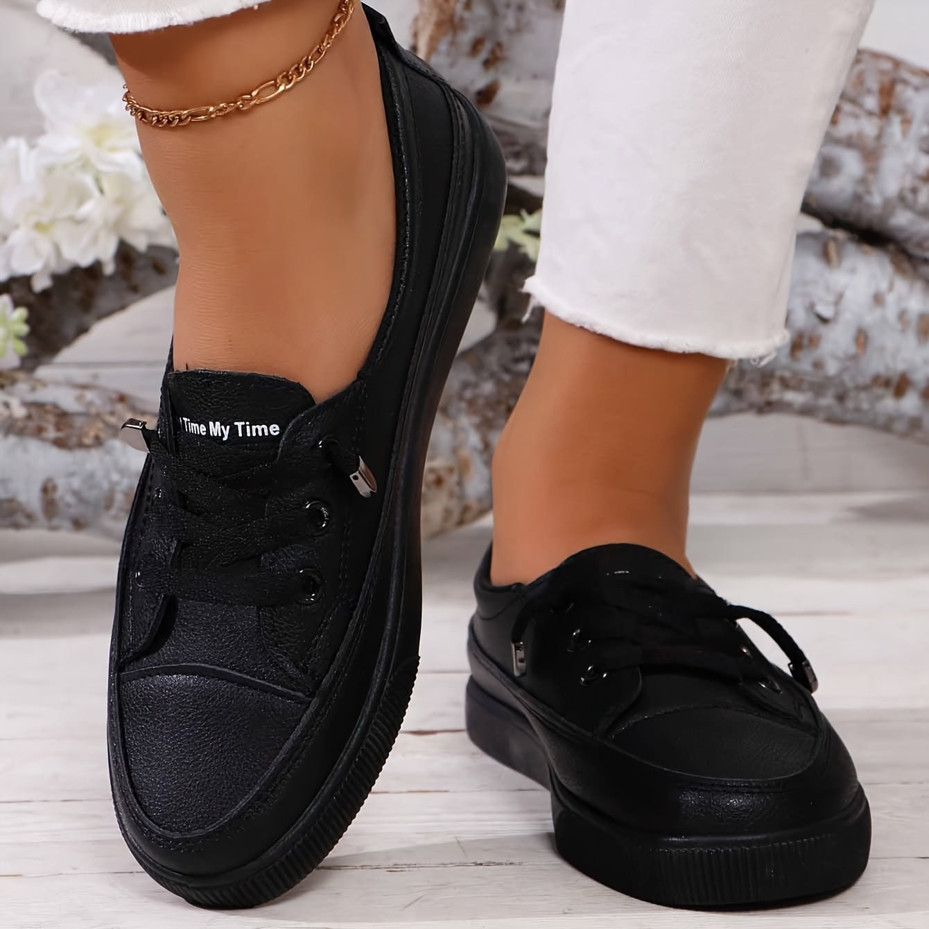Chaussures Orthopédiques Femme en Cuir à Lacets