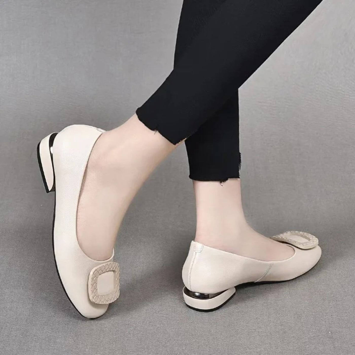 Chaussures Orthopédiques Femme en Cuir - Beige