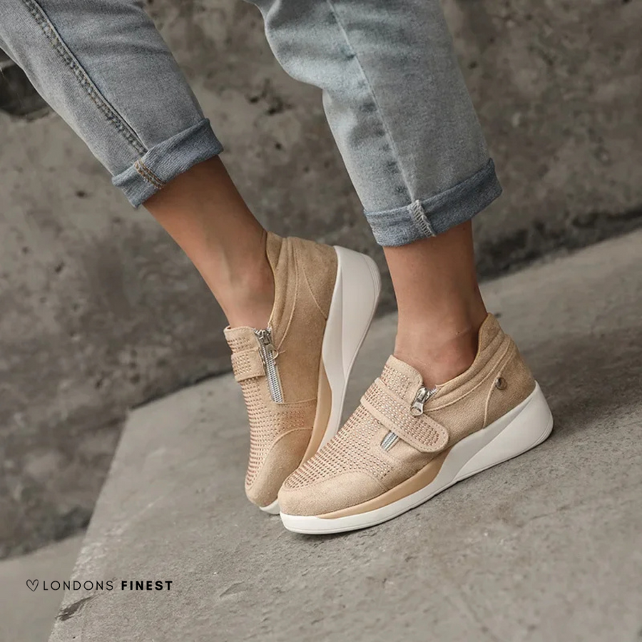 Chaussures Orthopédiques Femme Semelle Rembourrée Sangles Réglables Soutien Plantaire