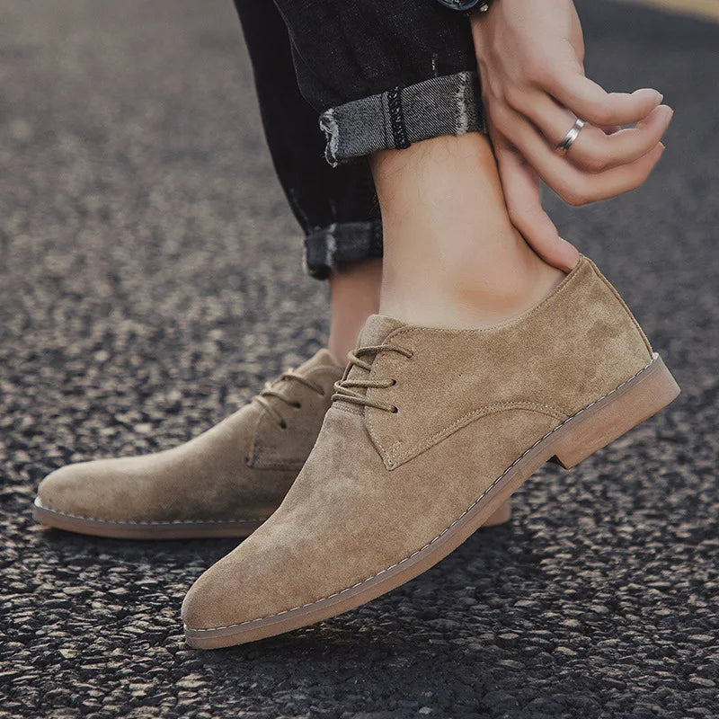 Chaussures Oxford en Daim Homme - Kaki
