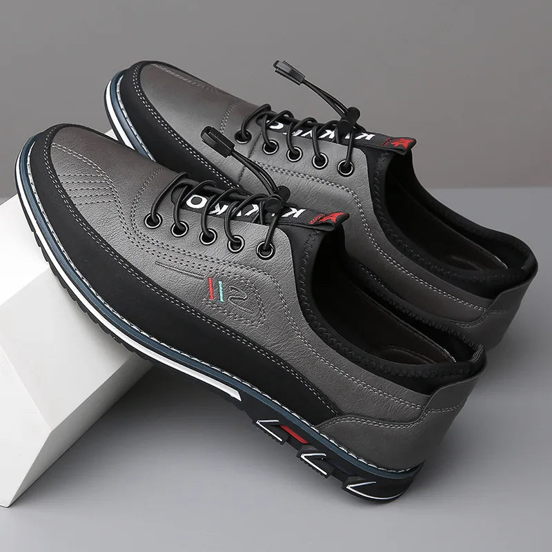 Chaussures Oxford Homme Confort Respirantes - Gris