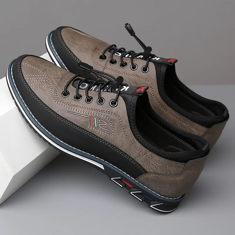 Chaussures Oxford Homme Confort Respirantes - Kaki