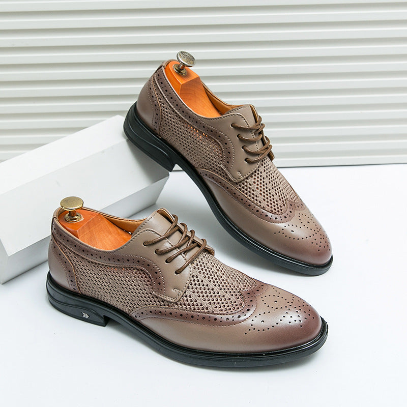 Chaussures Oxford Homme Cuir Végan Bout Fleuri
