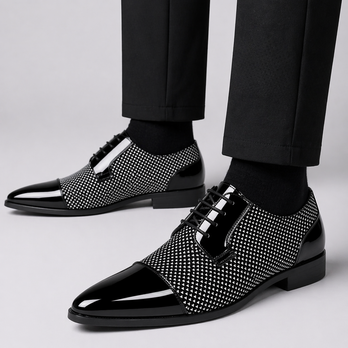 Chaussures Oxford Homme Cuir Verni Bout Pointu