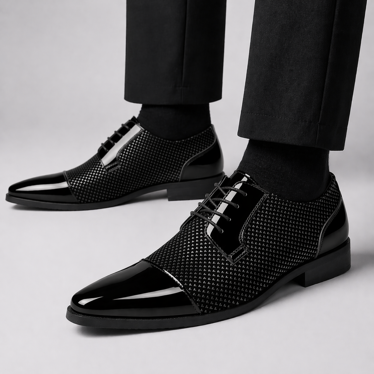 Chaussures Oxford Homme Cuir Verni Bout Pointu