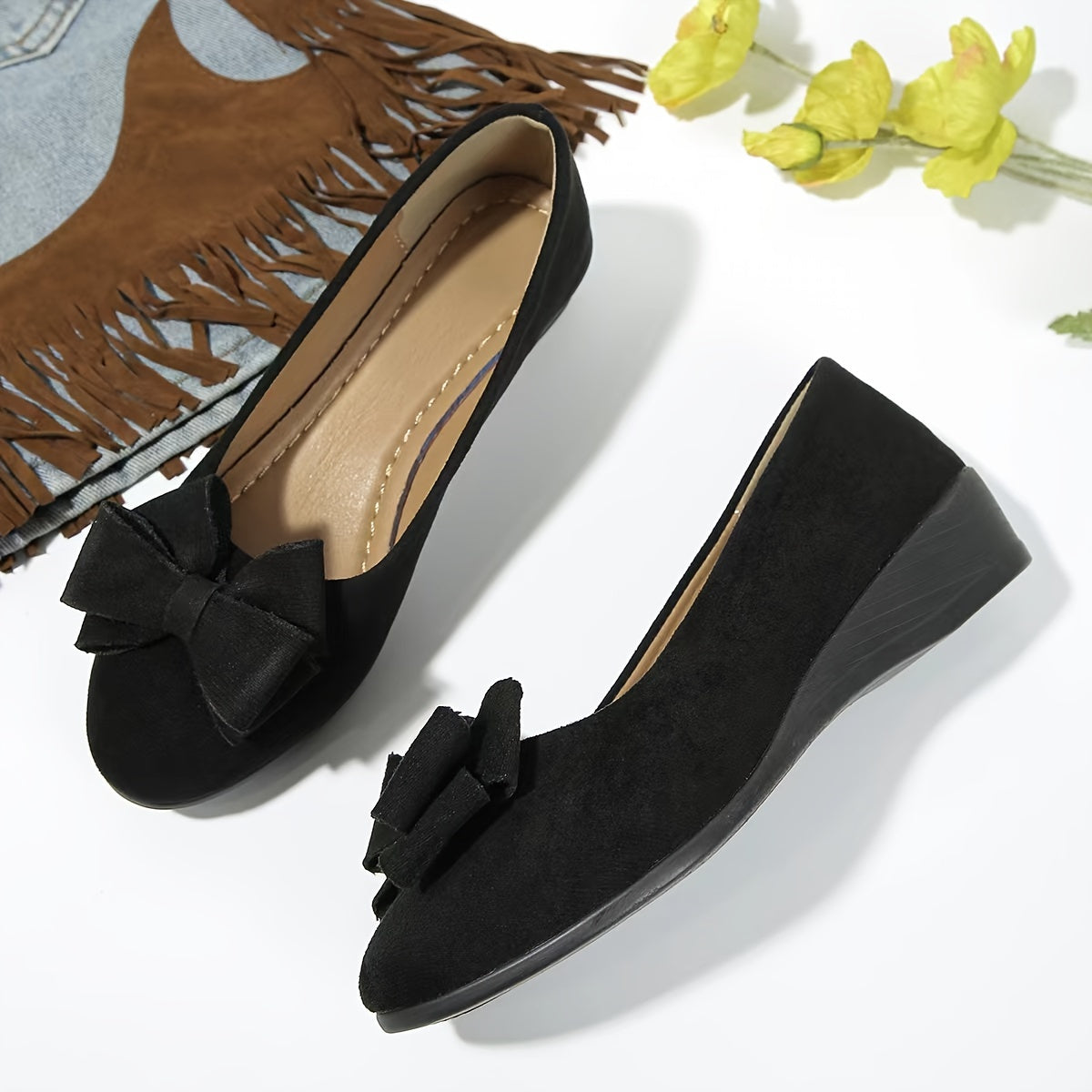 Irène - Chaussures Plates Confort Nœud