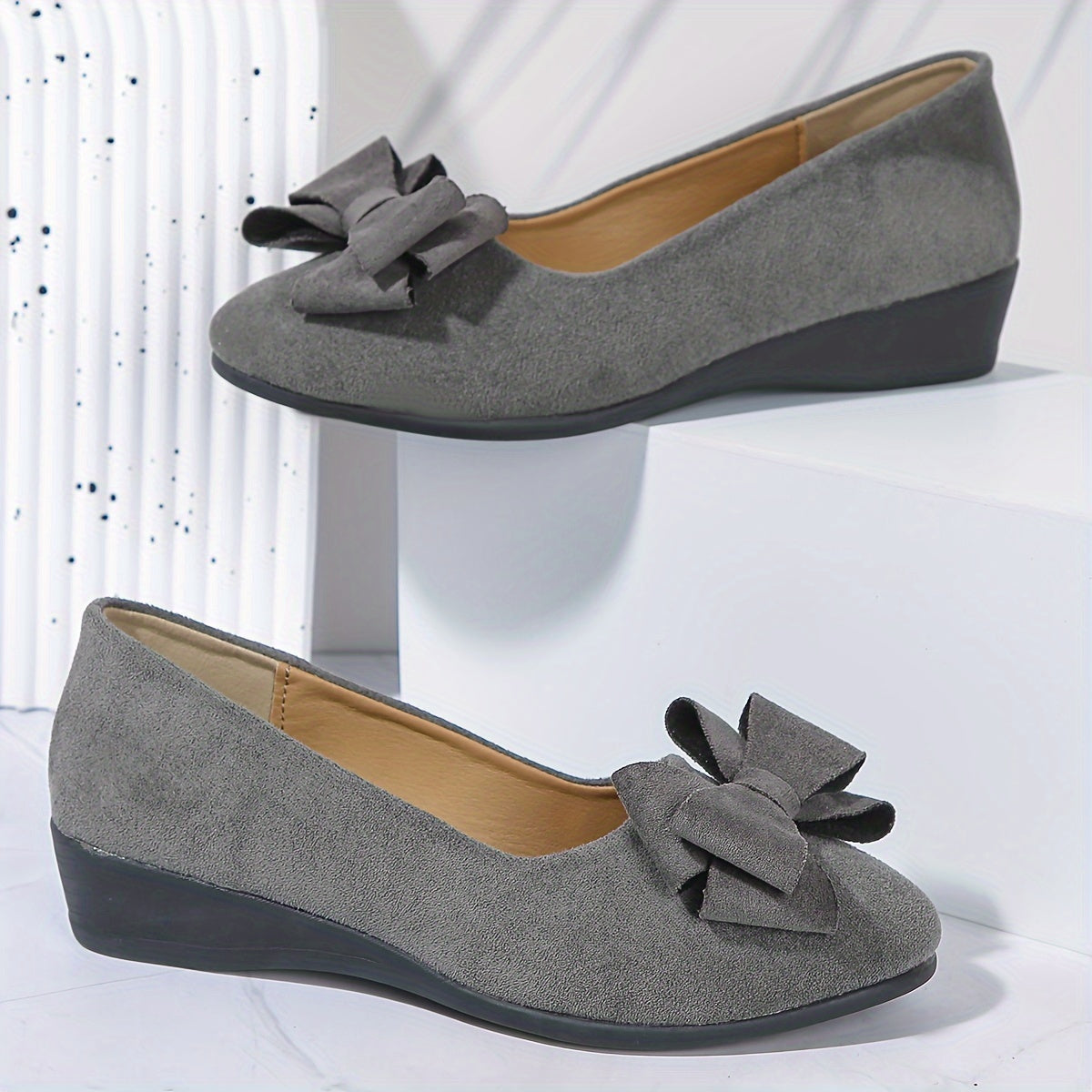 Irène - Chaussures Plates Confort Nœud