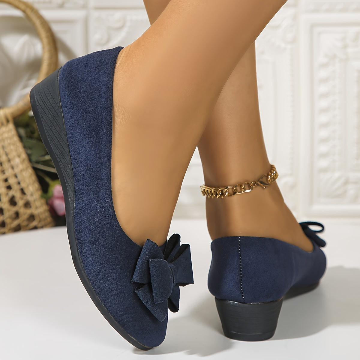 Irène - Chaussures Plates Confort Nœud