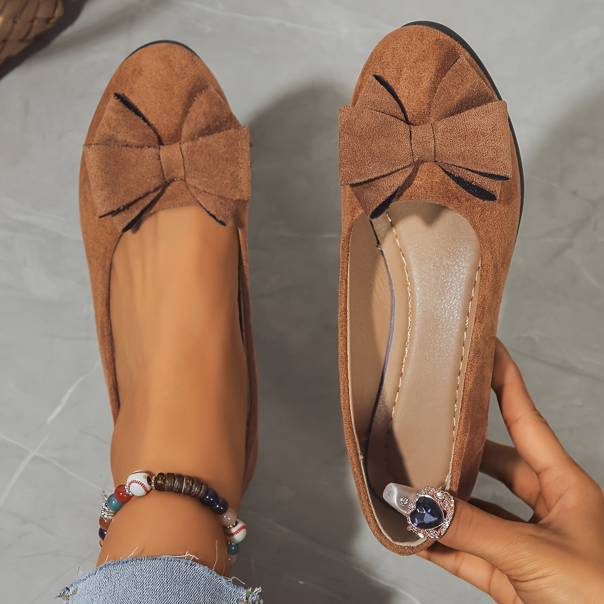 Irène - Chaussures Plates Confort Nœud
