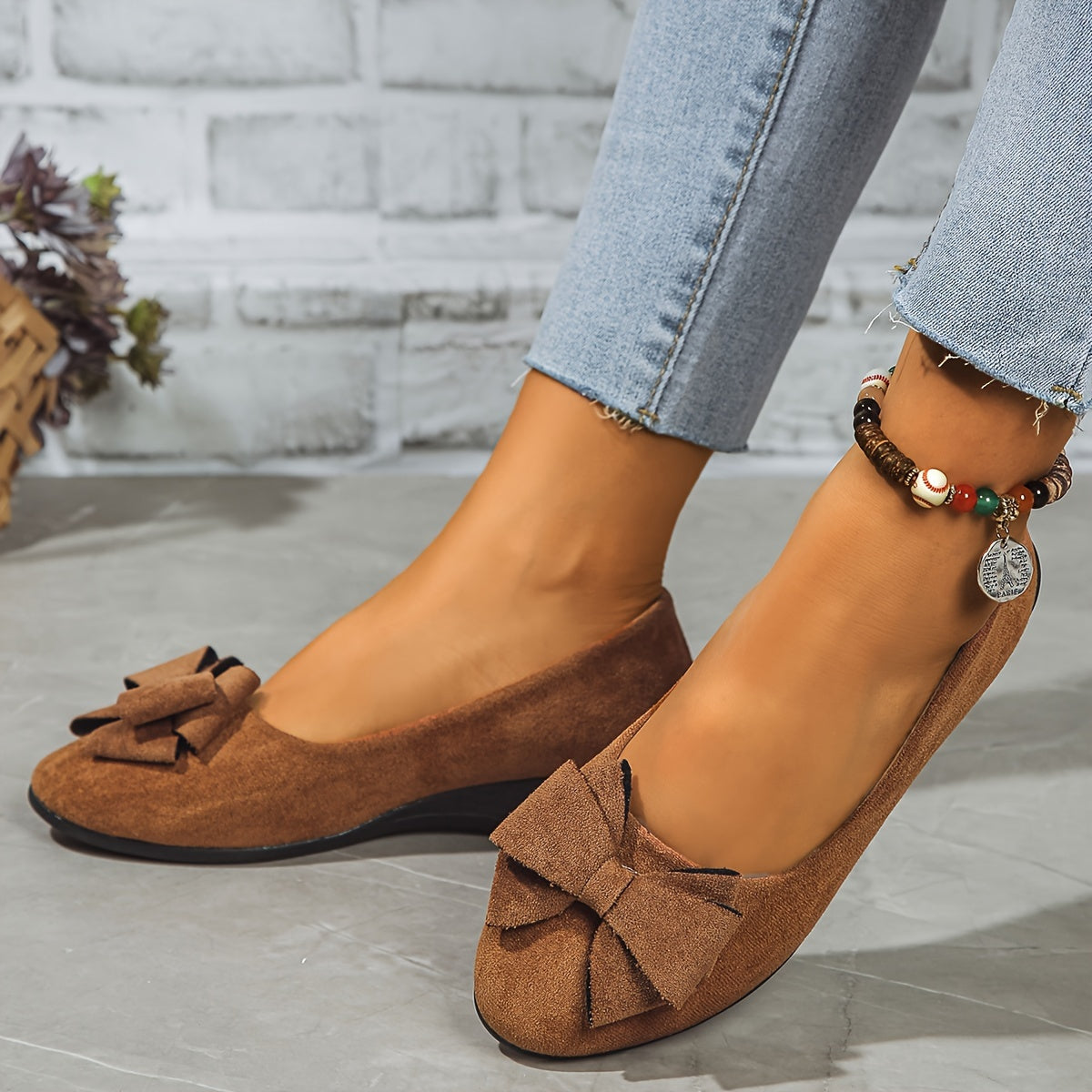 Irène - Chaussures Plates Confort Nœud