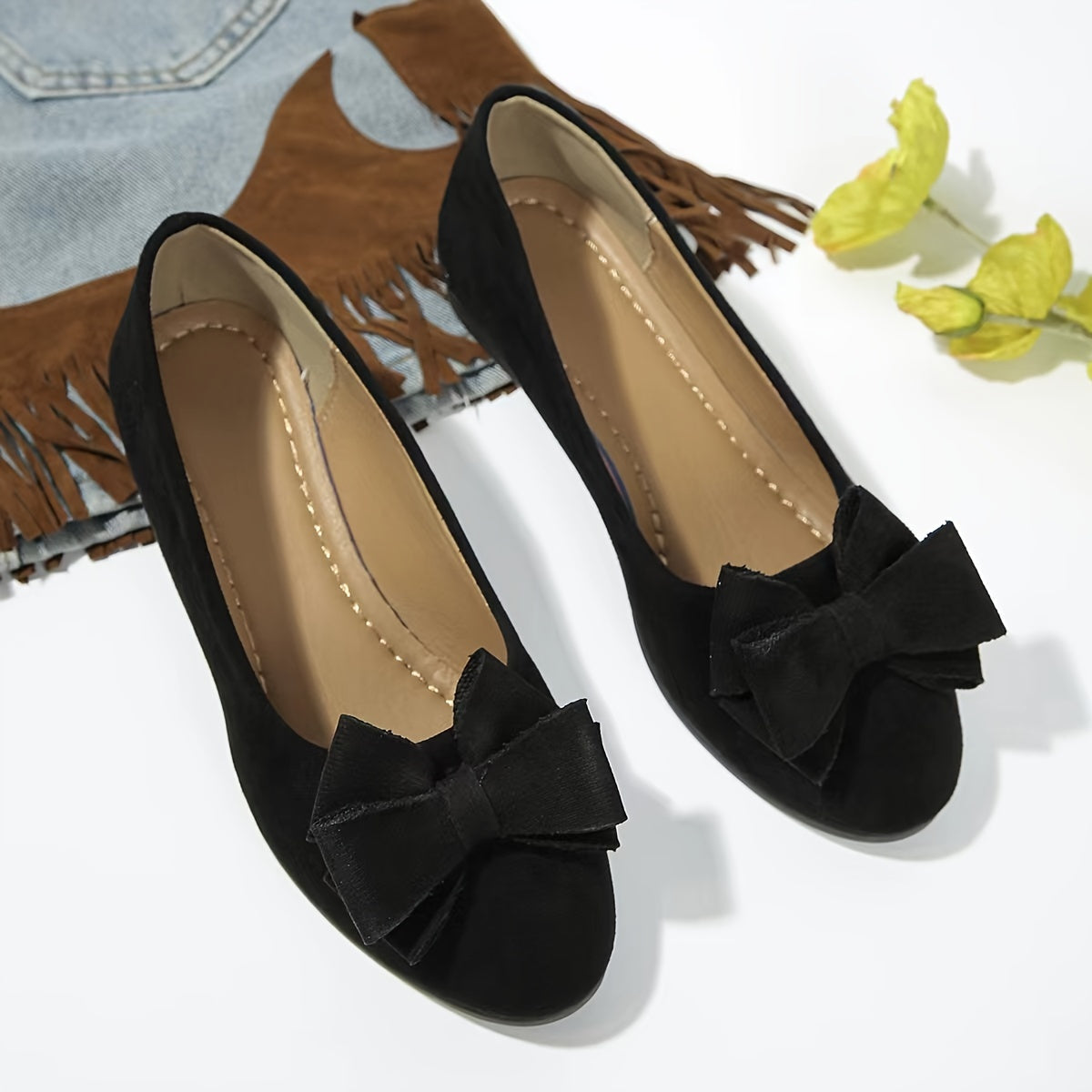 Irène - Chaussures Plates Confort Nœud