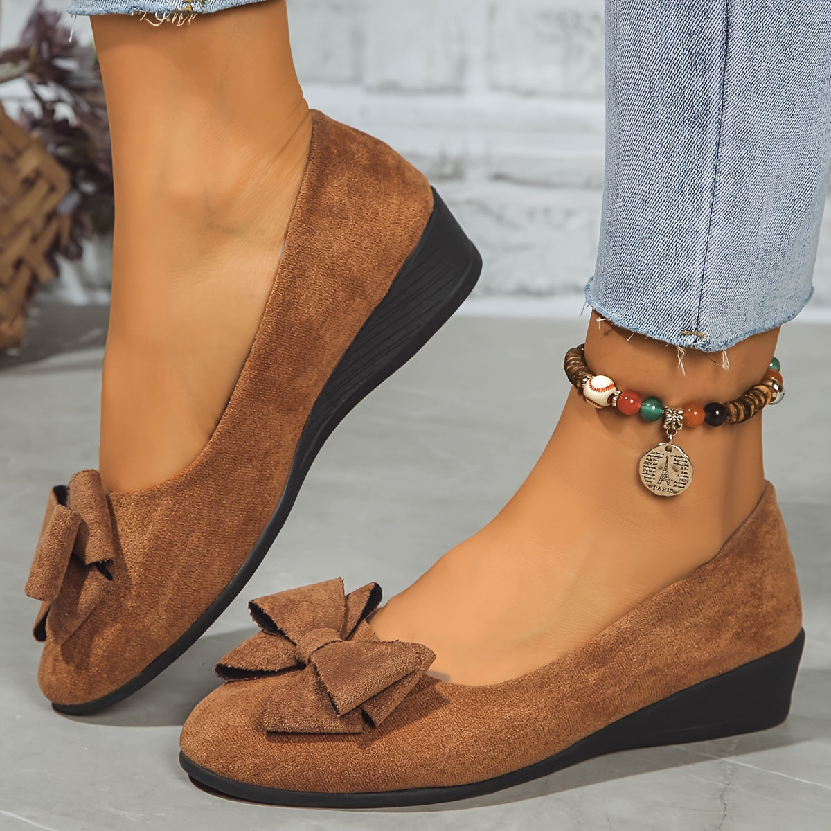 Irène - Chaussures Plates Confort Nœud