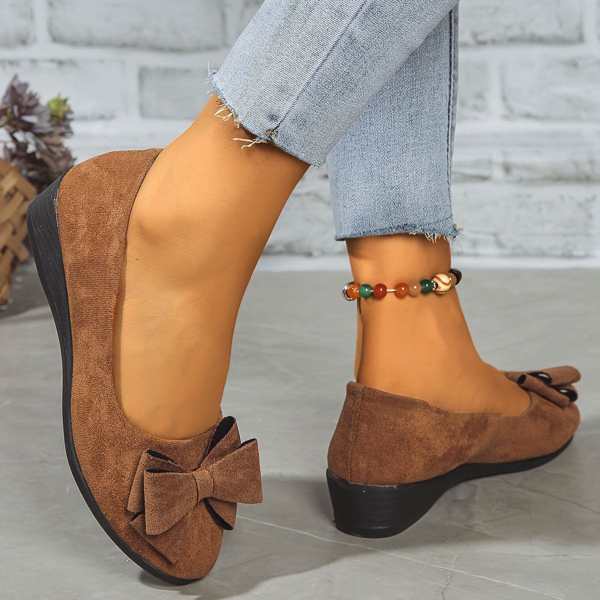 Irène - Chaussures Plates Confort Nœud