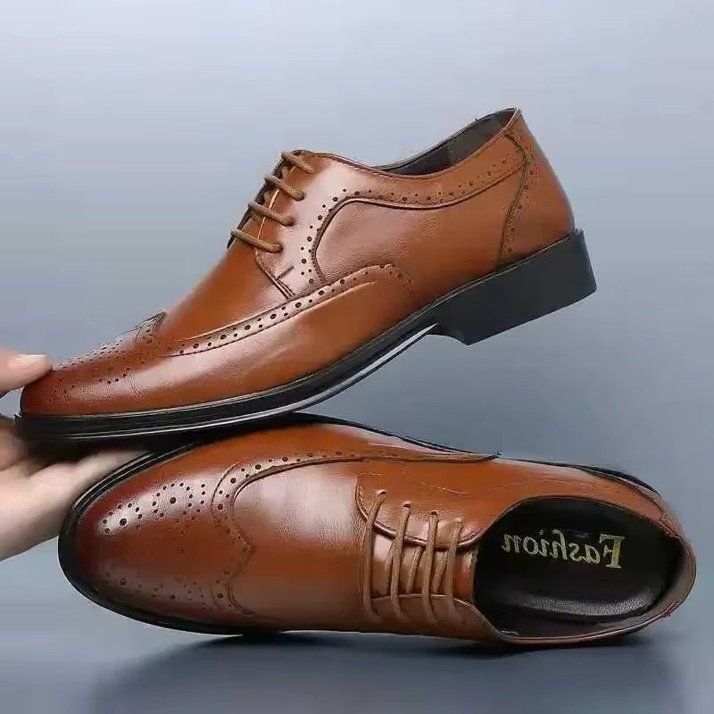 Chaussures Richelieu Bout Golf Homme en Cuir