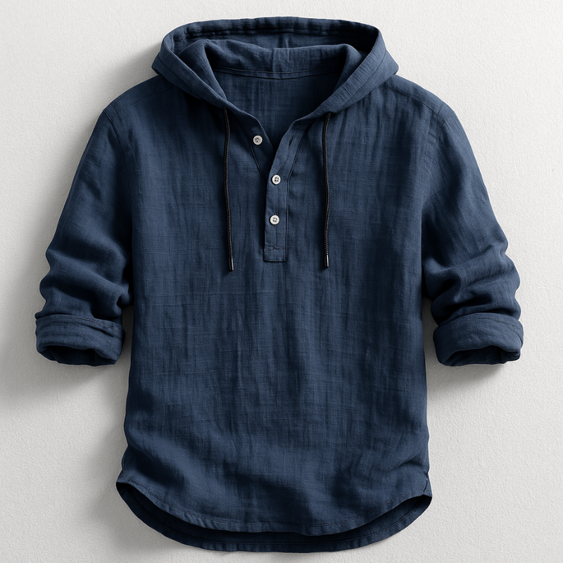 Chemise à capuche en lin léger