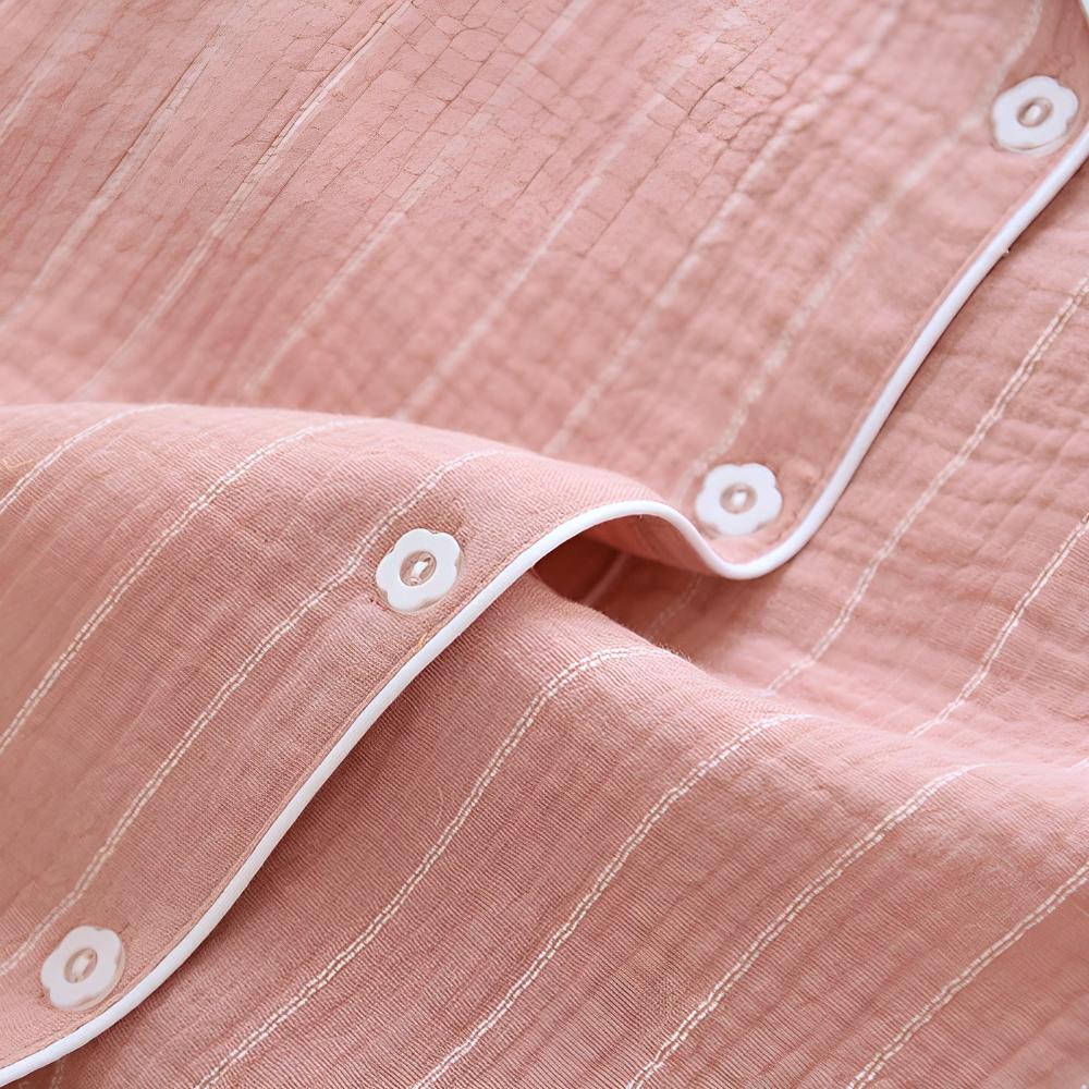 Chemise de nuit en coton rayée ample pour femme