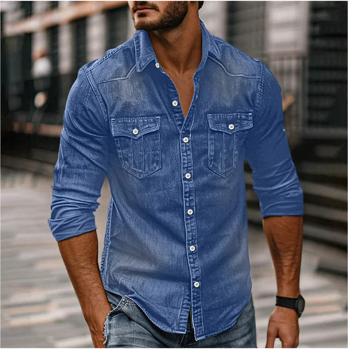 Chemise en Denim Slim Homme